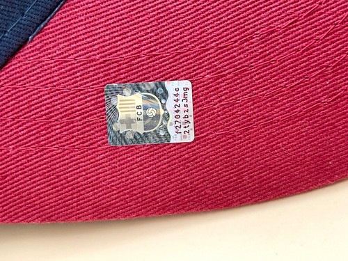 FC Barcelona Official Logo Adjustable Hat/Cap RED - Curved Bill - Picture 2 of 8