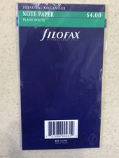 Filofax Note Paper Plain White - 132405