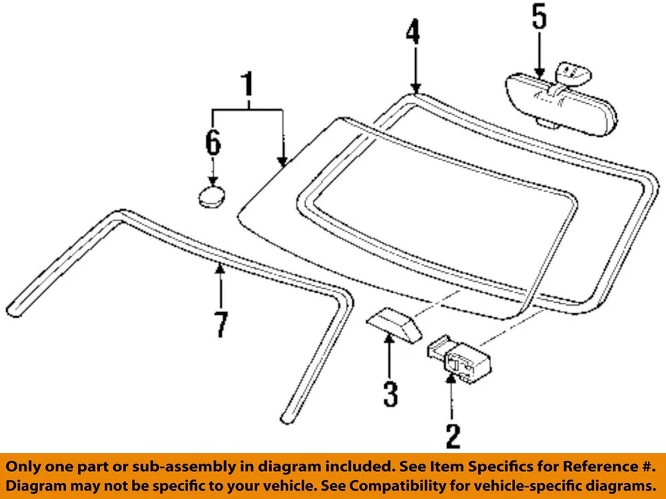 Used Front Center Interior Rear View Mirror fits: 2003 Kia Spectra Front Center - Image 3 of 4