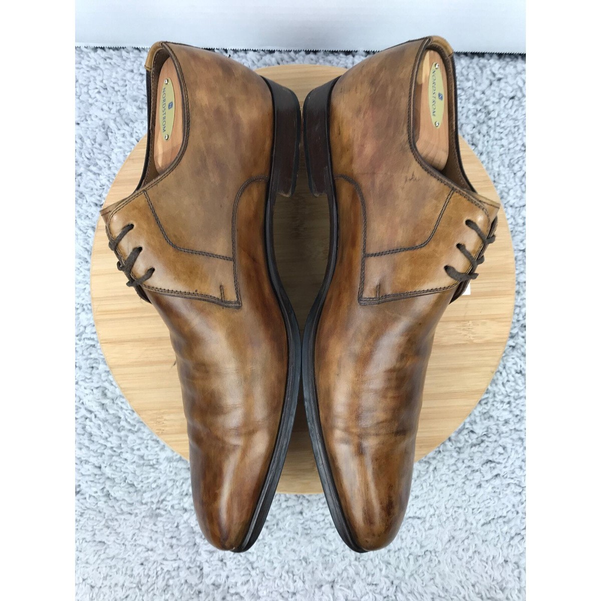 Magnanni Brown Leather Plain Toe Career Oxford Derby Dress  display picture 2