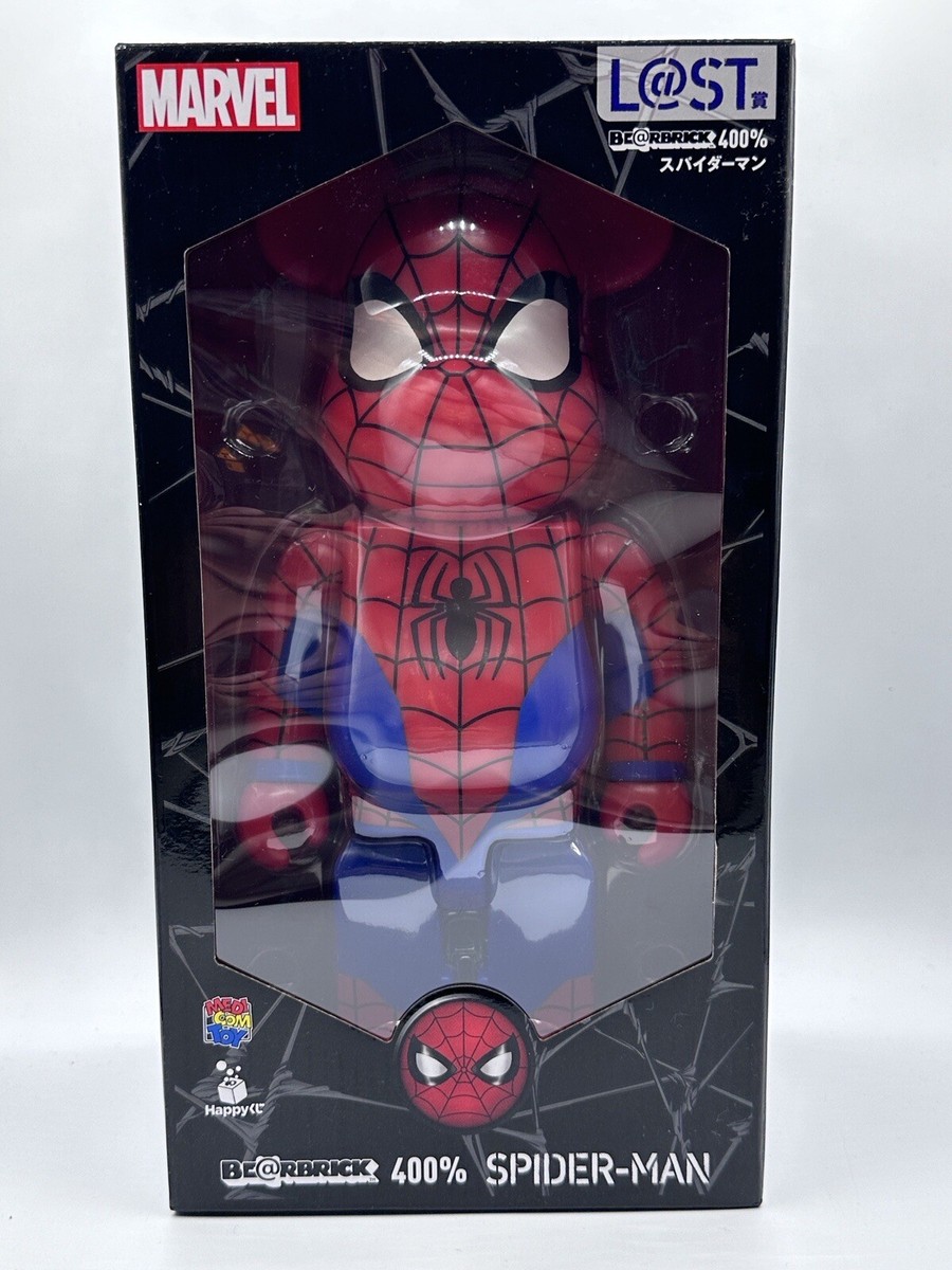 Bearbrick Marvel Spider-Man Vinyl Figure 400% Japan Medicom Bearbrick Marvel Spider-Man Vinyl Figure 400% Japan Medicom