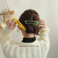 Large Hair Clips - Candy Color Hairpins Seamless Plastic Duckbill Claw Accessory