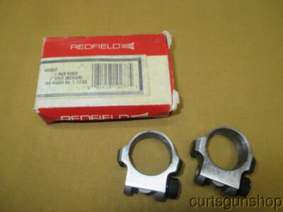 Vintage Redfield 1 Inch Split Scope Rings Pair Medium for Ruger No 1 and 77/22