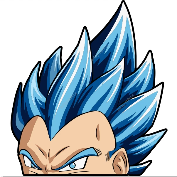 Dragon Ball Sticker Super Sayajin Blue Vegeta Hero Anime Decal