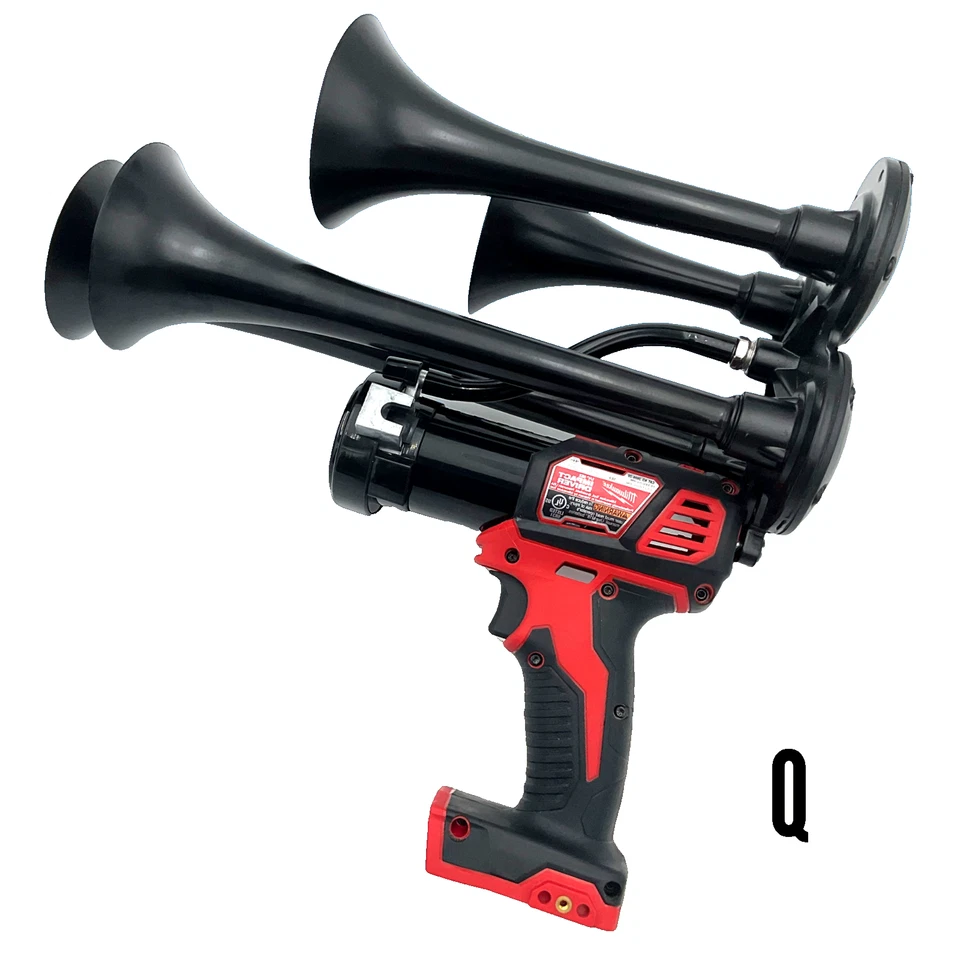 💥Milwaukee 18V impact Train Air Horn 4X QUADRUPLE Loud Air Trumpet PREMIUM - Image 2 of 4
