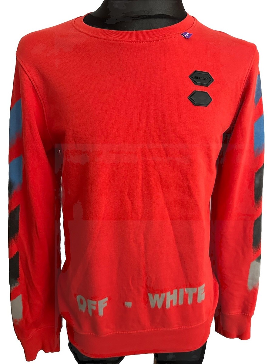 トップス Off-White Main Label Circle Crewneck Off-White x C/o Virgil Abloh Sweatshirt 2019 Main Label Red Arrows