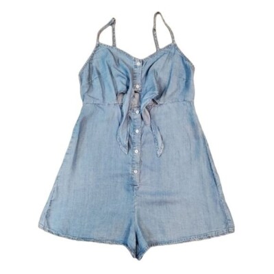 Forever 21 Romper Womens Size Small Blue Adjustable Straps