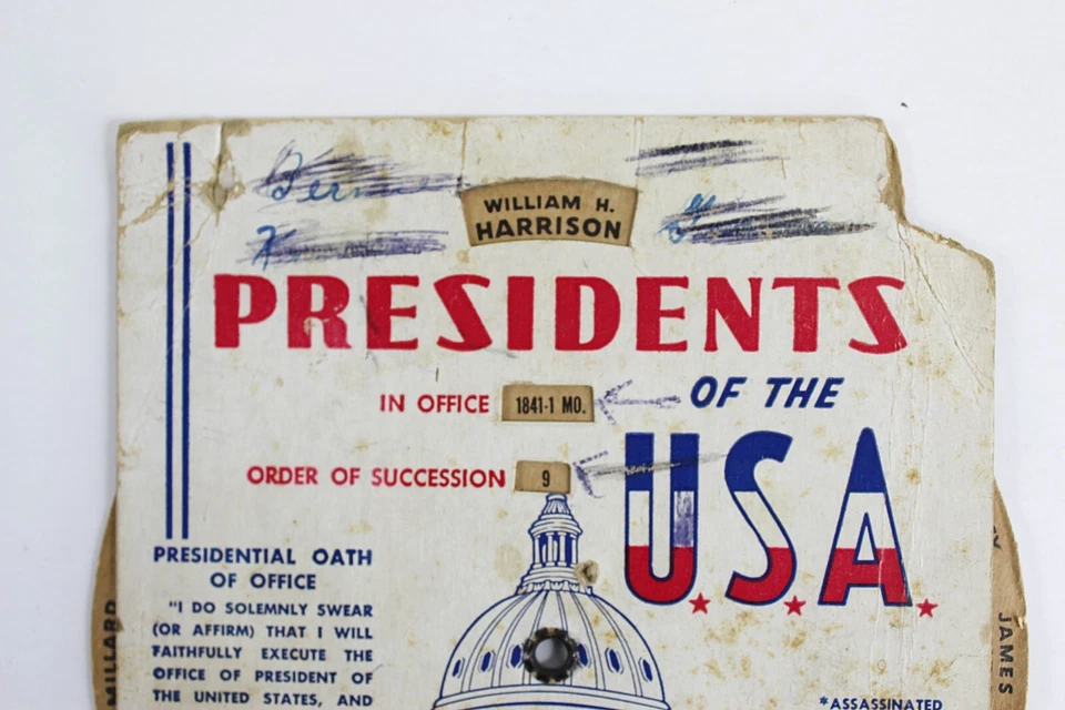 Tip Top Bread Advertising Presidents Of The USA Wheel of Presidency Information - Image 2 of 4