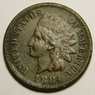1884 Indian Head Cent Penny F-Details  "Not Cleaned - Actual Coin Pictured"
