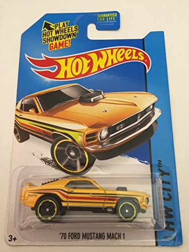 Hot Wheels, 2014 HW City, '70 Ford Mustang Mach 1 [Yellow] Die-Cast Vehicle #97/