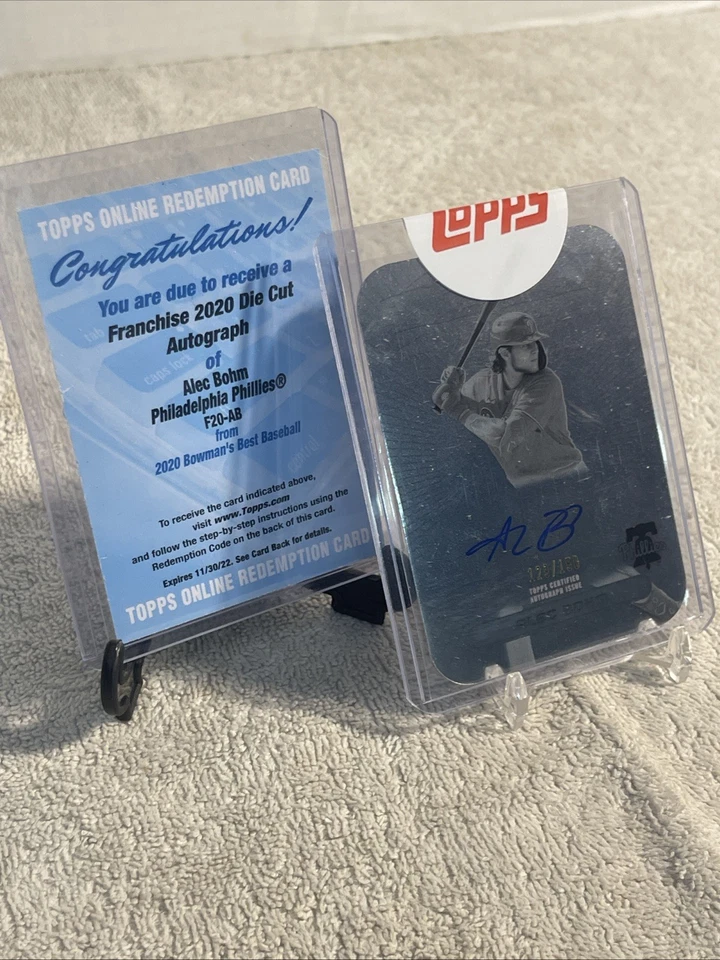 2020 BOWMAN'S BEST FRANCHISE 2020 ALEC BOHM AUTO 129/150 #F20-AB w/ REDEMPTION! - Image 2 of 4