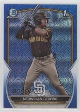 2023 Bowman Chrome Prospects Mega Box Blue Mojo Refractor Nerwilian Cedeno 17iv