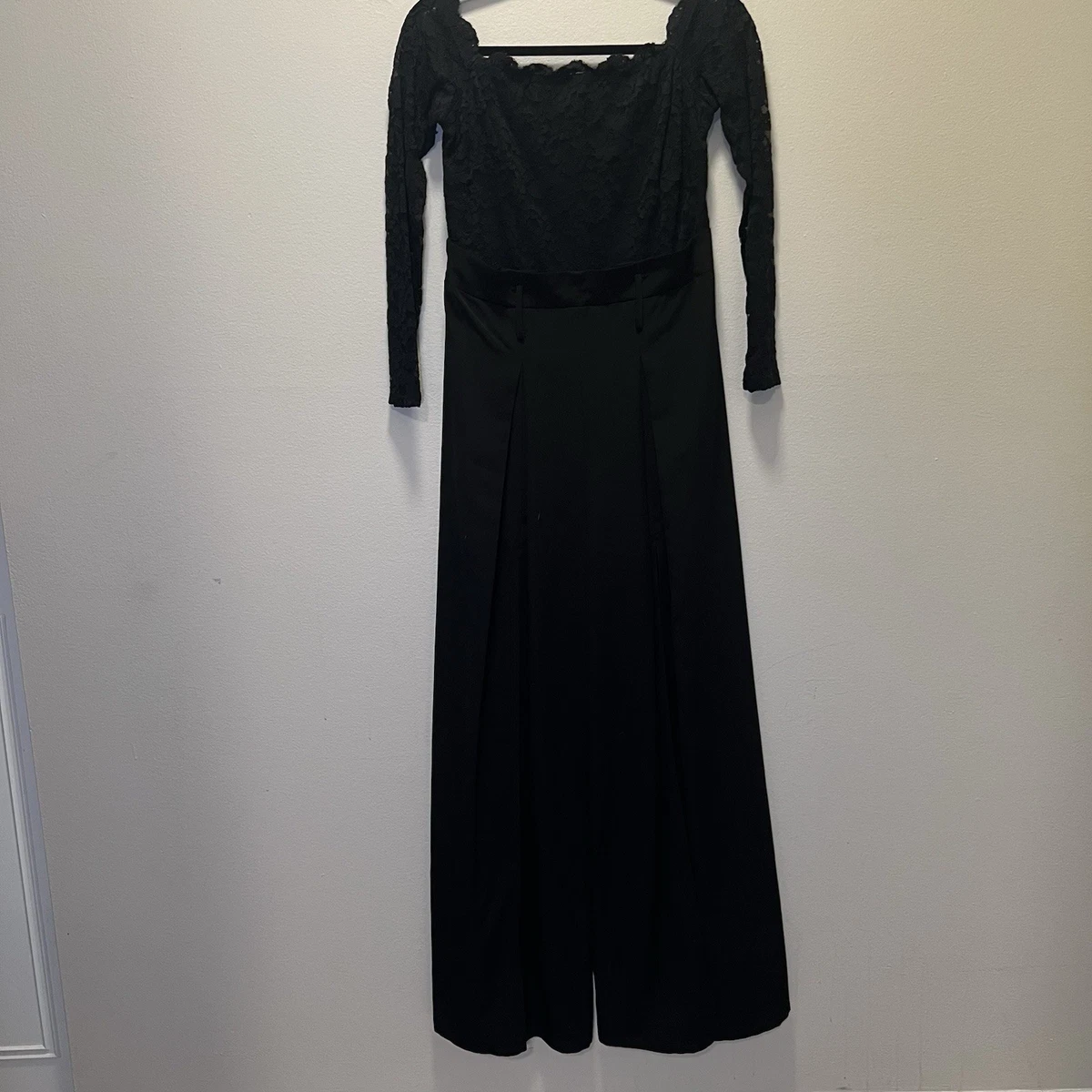 Combinaison Noire MODA En Velour Et Dentelle - Taille M, Occasion En Très Bon état