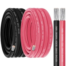 12 Gauge Marine Wire Include 12 AWG 50FT Red & 50FT Black,12 Gauge Marine Gra...