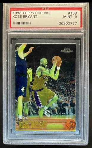 1996-97 Topps Chrome Kobe Bryant Rookie RC #138 Lakers PSA 9