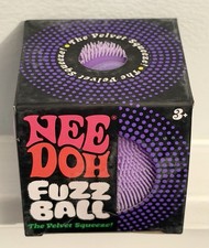 Authentic Schylling NeeDoh Fuzz Ball The Velvet Squeeze Squishy Toy Purple