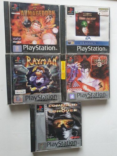 5 X PlayStation 1 Games Bundle, Various Titles, Water Damage, See Description