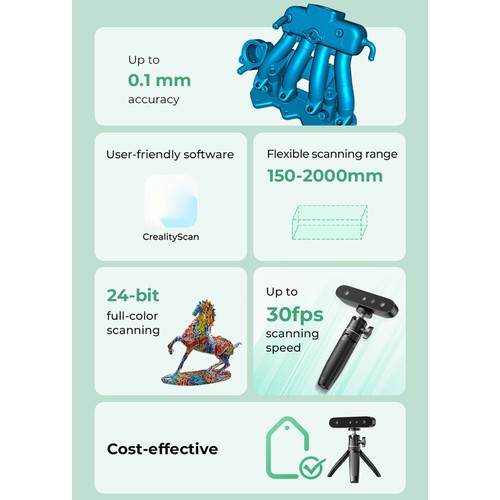 3D Scanner Full Color Flexible Scanning Desktop 3D Scanner for 3D Printing - Picture 7 of 12