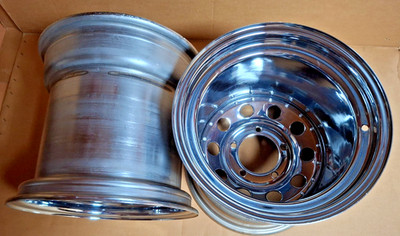 s  Chrom Stahlfelge 73-5485 American Racing Dragster  15x14 JJ  LK 5,5 = 5x140mm