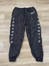 Vintage Gary Yamamoto Jogger Sweatpants LARGE Black Custom Baits Fishing 90s Y2K
