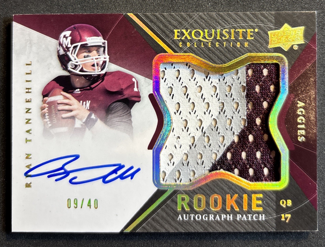 Ryan Tannehill Upper Deck Exquisite Collection #145 Autograph Patch