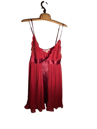 UNDERCOVER Victoria's Secret Blood ROSSO plissettato stile slip babydoll top o mini abito grande