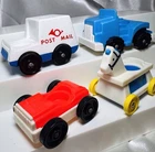 Vintage Fisher Price Little People Mixed Lot of Vehicles Play Horse Mail Truck
