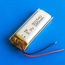 3.7V Li Po Rechargeable 280mAh Battery for MP3 MP4 Bluetooth GPS Headset 501540