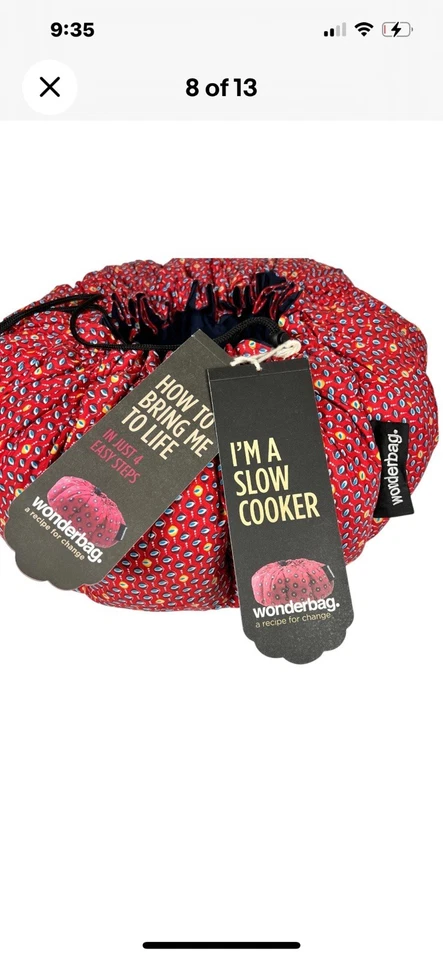 Nuevo WONDERBAG Olla Lenta Portátil Aislada No Eléctrica Bolsa Olla Portador Receta Foto 3 de 4