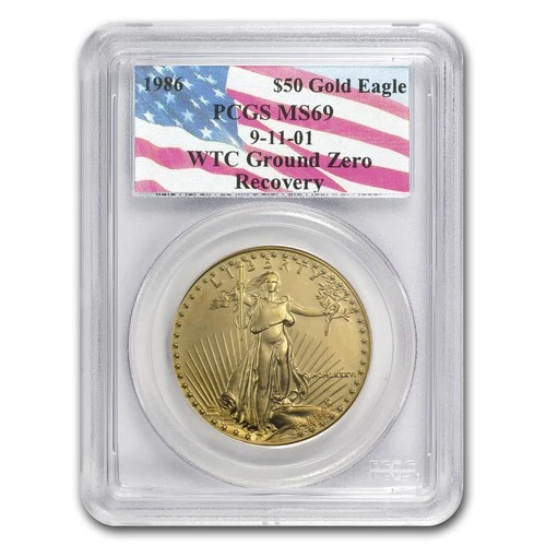 1986 1 oz American Gold Eagle MS-69 PCGS (World Trade Center)