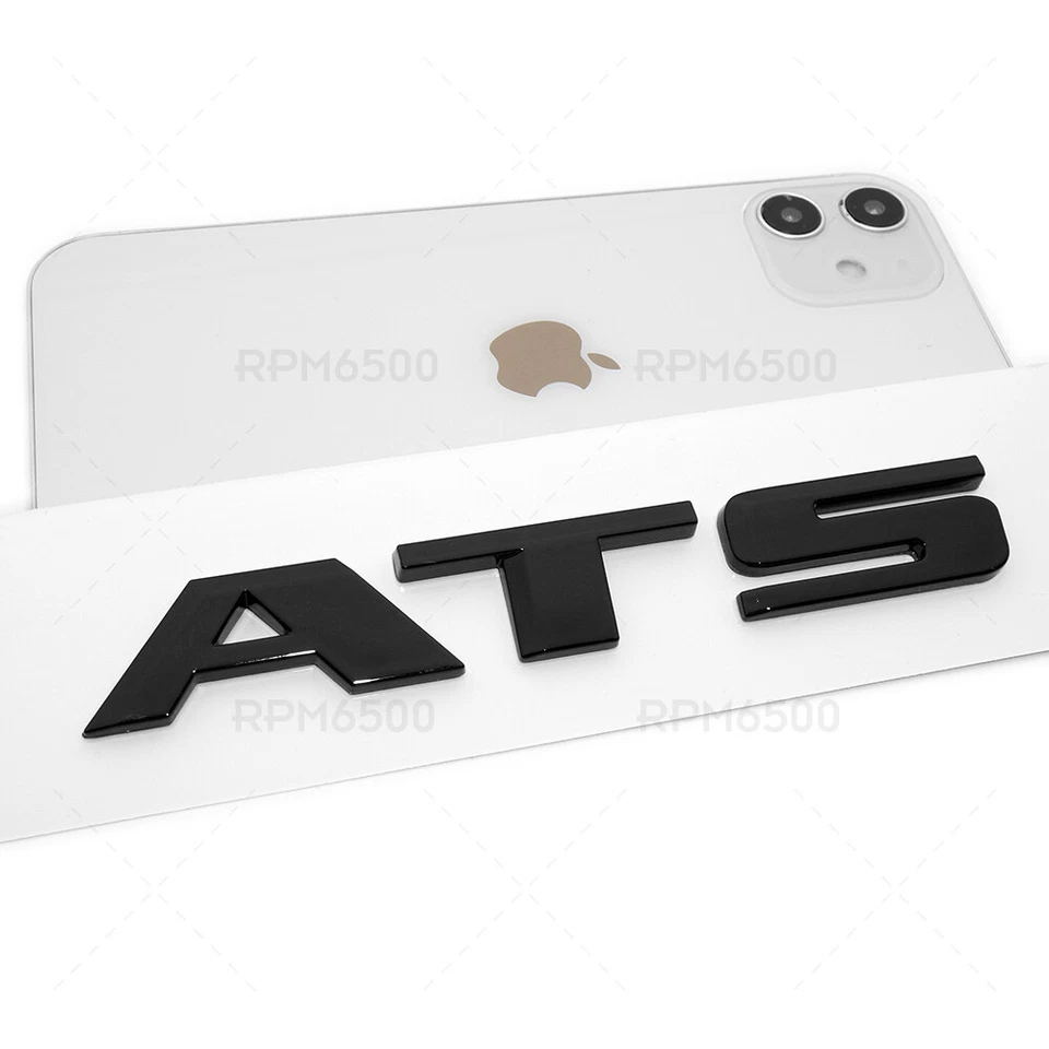 For Cadillac ATS Rear Trunk Decklid Letter Badge Emblem Nameplate Sport Black - Image 4 of 4