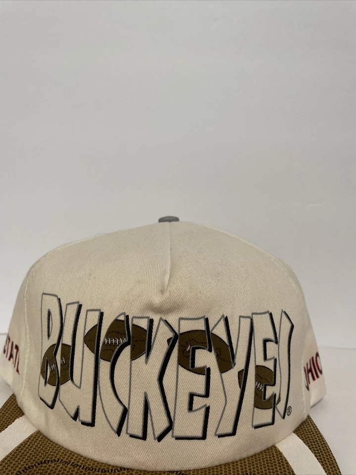 De colección Ohio State Buckeyes SnapBack Sombrero Estampado Puff Billete de Fútbol NCAA Foto 2 de 4