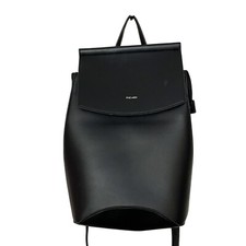 Pixie Mood Kim 14" x 10" Vegan Leather Mini Convertible Black Backpack Minimal