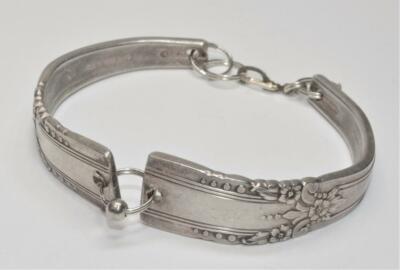 Vintage ONEIDA Löffel Versilbert FLORAL Muster 2 3/4''d Armband