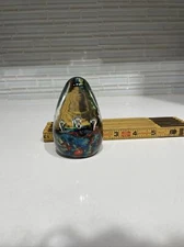 Controlled Bubble Art Glass Paperweight by Dynasty Gallery Small! With Sticker