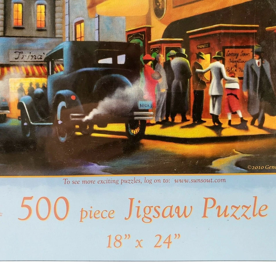Rompecabezas Sunsout Theater District 500 piezas de Geno Peoples sellado  Foto 2 de 4
