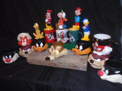 1992 WARNER BROS. LOONEY TUNES + Disney Character CUP & MUGS
