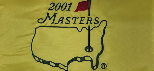 2001 Masters Flag Embroidered Flag Augusta National Tiger Woods Champ - Picture 2 of 5