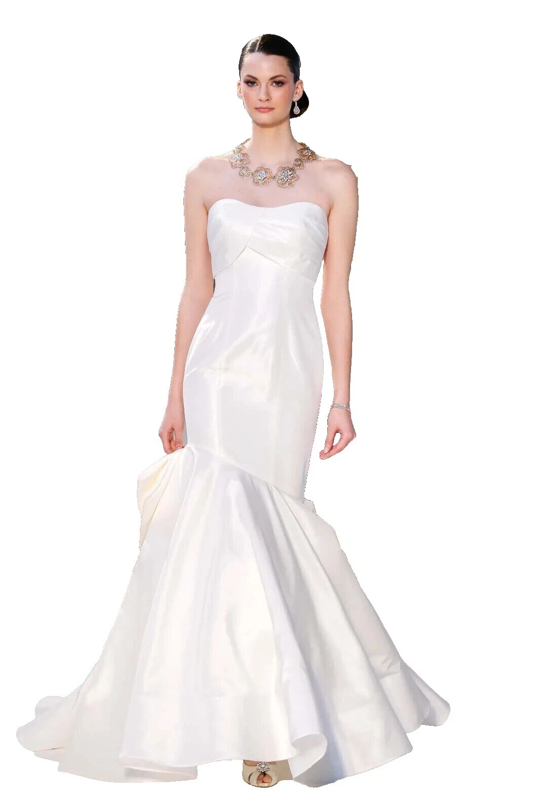 Silk Blend Mermaid & Trumpet Sleeve Wedding Dresses