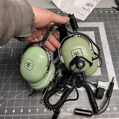 DAVID CLARK H10-40 & H10-00 DUAL PLUGS PILOT HEADSET AVIATION