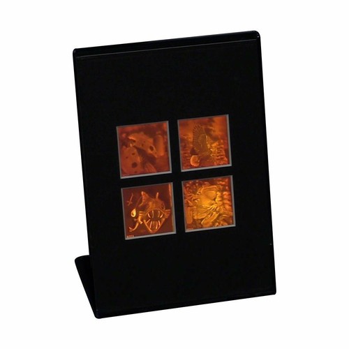 3D Nature 2 (Rare) 4-up 2-Channel Hologram Picture DESK STAND, Photopolymer Film - Picture 2 of 7