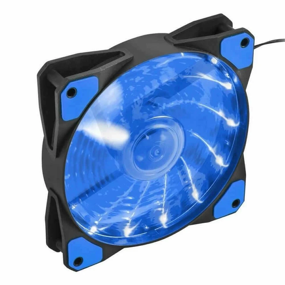 PACK OF 3 MIXED JEDEL 120MM RGB Dual Ring LED Cooling Fans MOLEX BLUE/GREEN/RED - Image 3 of 4