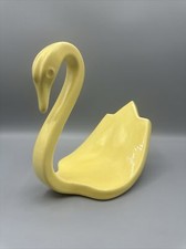 Bathroom Ceramic Swan Washcloth Guest Towel Holder MCM Art Deco