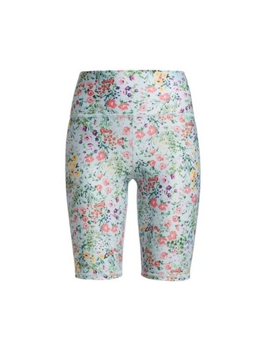 ALICE + OLIVIA Aaron High-Rise Blue Floral Biker Shorts XS NWT MSRP $165 ABFB - Picture 3 of 4