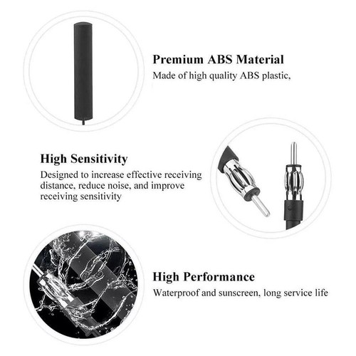 Car Interior Hidden Amplified Antenna Electronic Stereo AM/FM Radio Y4I5 - Picture 7 of 9