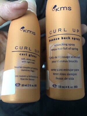 Rare New Never Used Kms Bounce Back Spray Curl Up 4oz And Curl Gloss 2oz Ebay