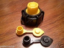 BLITZ GENUINE ORIGINAL Screw Cap Collar Yellow Gas Can Spout Cap 2 Vent Caps NEW