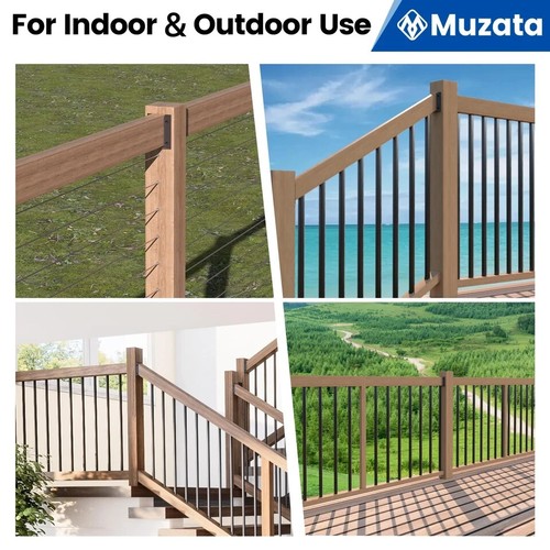 Muzata 20 Stck. Deck Geländer Klammern Verbinder Schiene Support Kit für 2x4 (1,5"×... - Bild 6 von 6