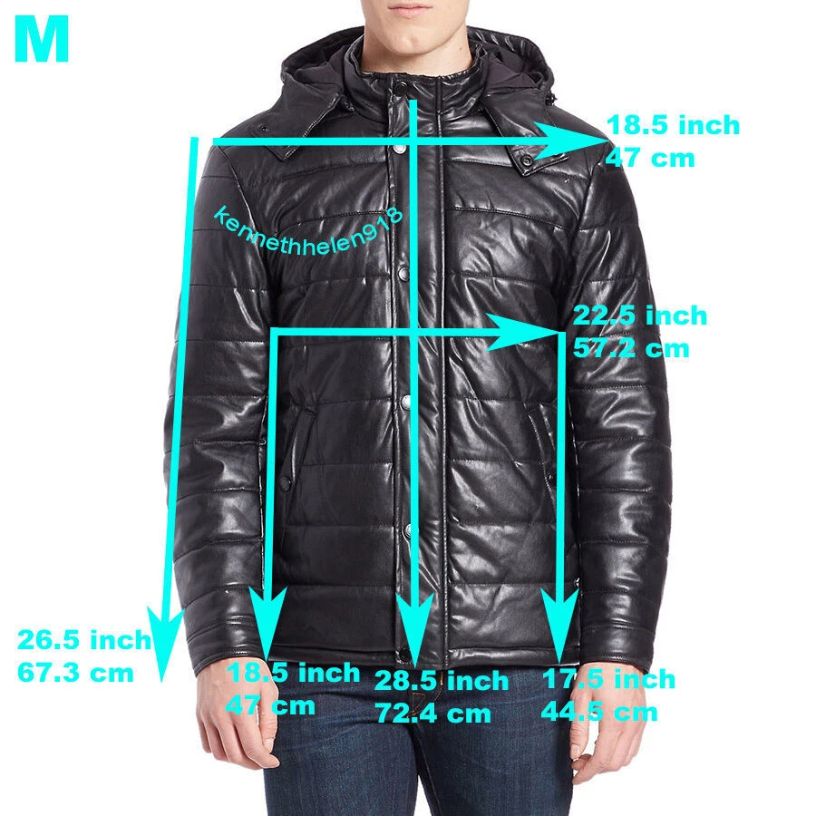 MICHAEL KORS GIACCA CAPPOTTO ECOPELLE TRAPUNTATO CAPPUCCIO RIMOVIBILE NERO UOMO TAGLIA M