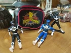 Vintage 1990s Power Rangers lot. 3 vinyl figures & a coin pouch wallet.